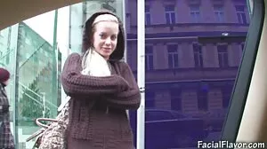 Pelajar budak sekolah sangap cantik Aidra Fox mengambil dua BBC